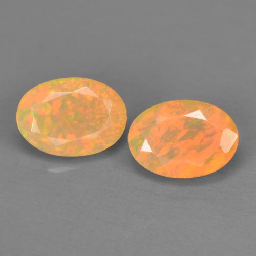 Многоцветный Опал Камень - 0.5ct Фасетный Овал (ID: 602120)