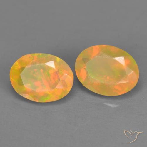 1.51 ctw Multicolor Opal Stones, Natural Opal in Oval Facet Shape for Sale