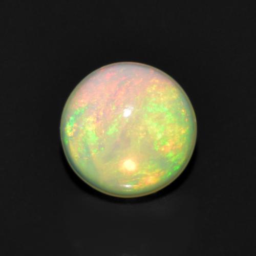 Multicolor Opal Gem - 0.7ct Round Cabochon (ID: 614309)