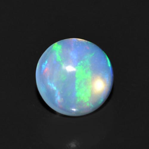 Multicolor Opal Gem - 0.6ct Round Cabochon (ID: 614312)