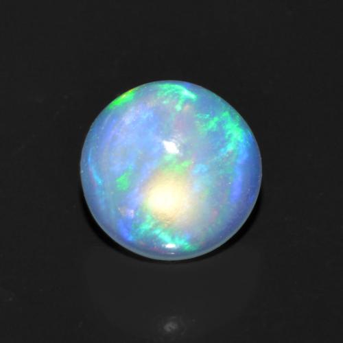 0.60 ct Multicolor Opal Stone, Natural Opal in Round Cabochon Shape for Sale
