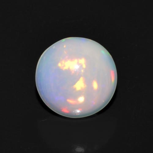 Multicolor Opal Gem - 0.8ct Round Cabochon (ID: 614313)