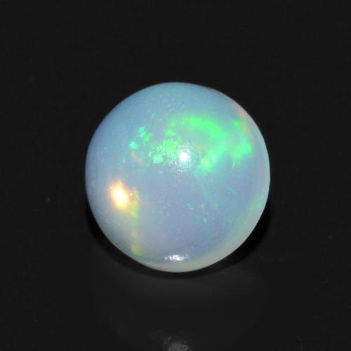 Multicolor Opal Gem - 0.6ct Round Cabochon (ID: 614381)