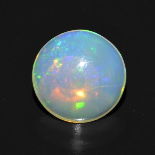 Multicolor Opal Gem - 1.5ct Round Cabochon (ID: 614382)