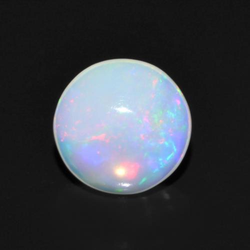 Multicolor Opal Gem - 0.9ct Round Cabochon (ID: 614385)