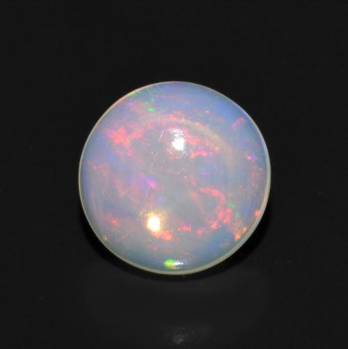 Multicolor Opal Gem - 0.9ct Round Cabochon (ID: 614386)