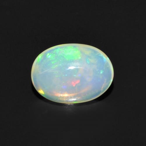 Multicolore Opale Gem - 0.6ct Ovale cabochon (ID: 614389)