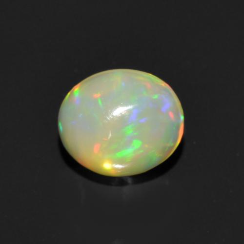 Multicolor Ópalo Gema - 0.6ct Cabujón Óvalo (ID: 614390)