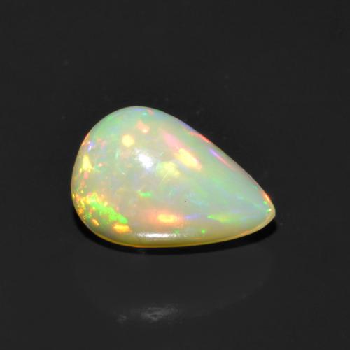 Multicolor Opal Gem - 0.9ct Pear Cabochon (ID: 614798)