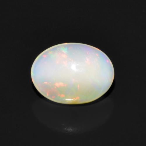 Multicolore Opale Gem - 0.8ct Ovale cabochon (ID: 614802)