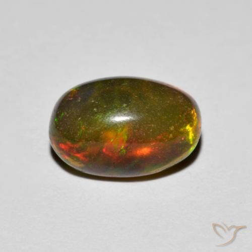 1.41ct Natural Multicolor Opal, Oval, Transparent, Photo A