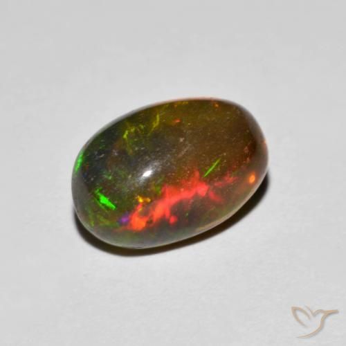 1.41 ct Multicolor Opal Stone, Natural Opal in Oval Cabochon Shape for Sale