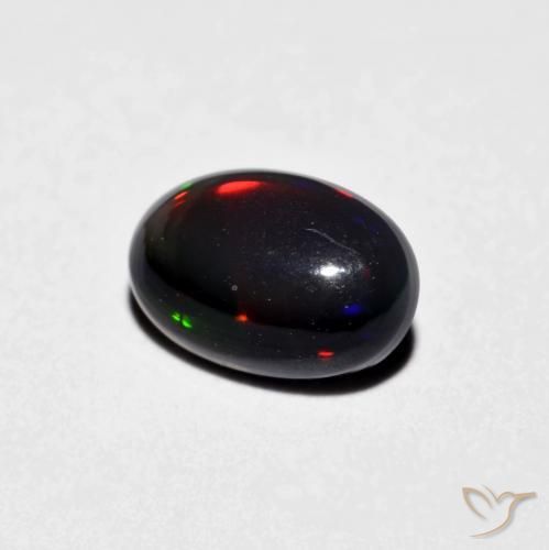 0.48 ct Multicolor Opal Stone, Natural Opal in Oval Cabochon Shape for Sale