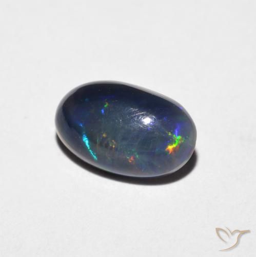 0.72 ct Multicolor Opal Stone, Natural Opal in Oval Cabochon Shape for Sale