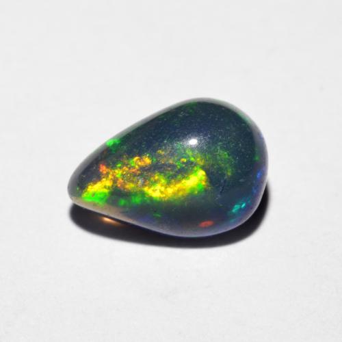 Multicolor Opal Gem - 1ct Pear Cabochon (ID: 615485)