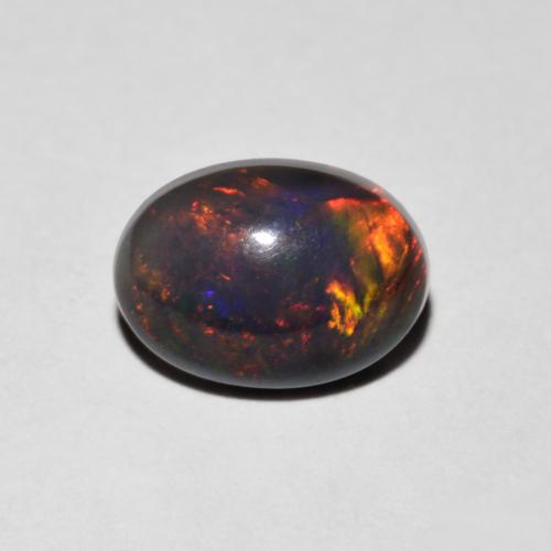 Multicolor Opal Gem - 0.5ct Oval Cabochon (ID: 615733)