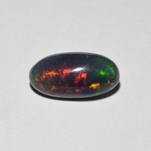 Multicolor Opal Gem - 0.5ct Oval Cabochon (ID: 615735)