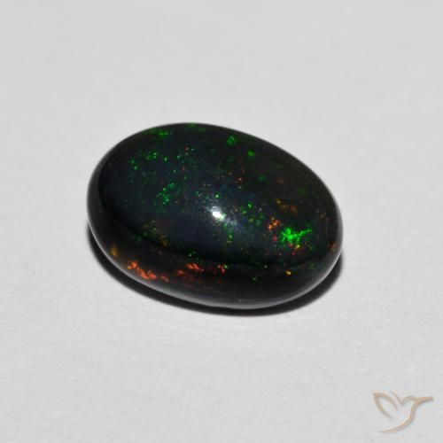 0.93 ct Multicolor Opal Stone, Natural Opal in Oval Cabochon Shape for Sale
