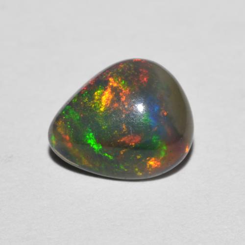 Multicolor Opal Gem - 0.6ct Pear Cabochon (ID: 615795)