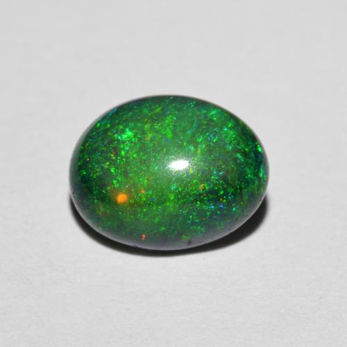 Multicolor Opal Gem - 0.9ct Oval Cabochon (ID: 615797)