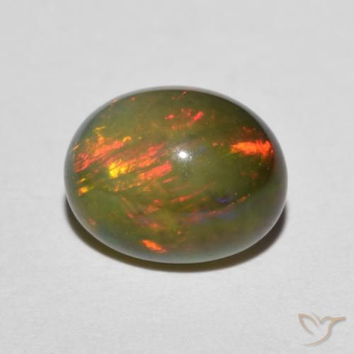 1.35ct Natural Multicolor Opal, Oval, Translucent