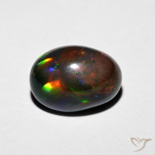 1.29 ct Multicolor Opal Gemstone, Opal Gem in Oval Cabochon Shape for Sale.