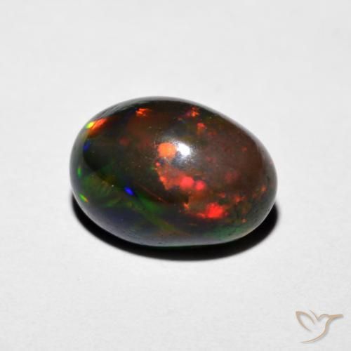 1.29 ct Multicolor Opal Stone, Natural Opal in Oval Cabochon Shape for Sale