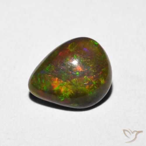 0.70ct Natural Multicolor Opal, Pear Shape, Translucent