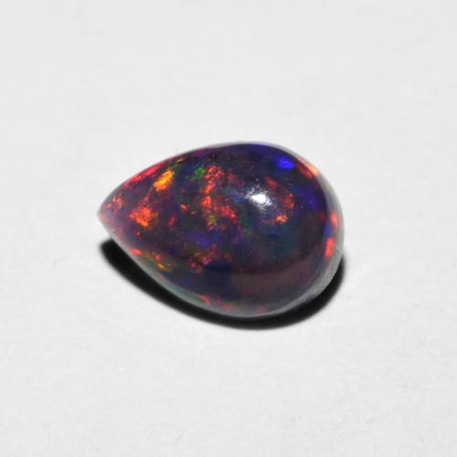 Multicolor Opal Gem - 0.5ct Pear Cabochon (ID: 616043)