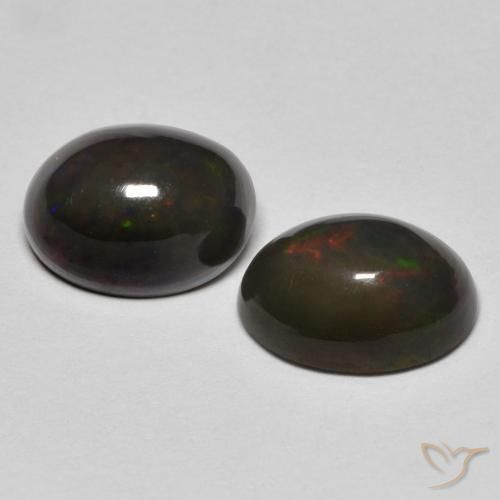 1.54 ctw Multicolor Opal Stones, Natural Opal in Oval Cabochon Shape for Sale
