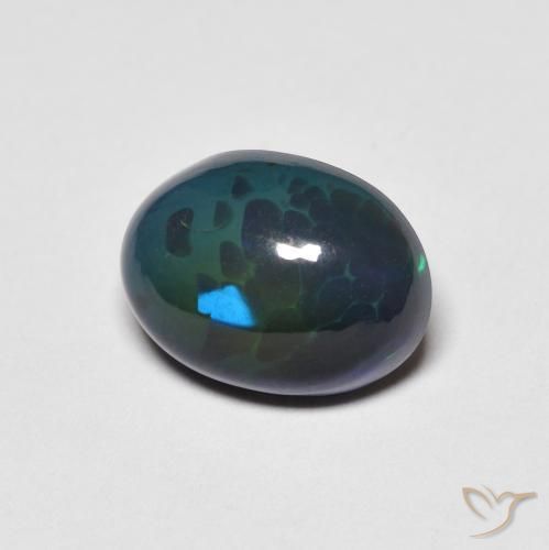 1.35 ct Multicolor Opal Stone, Natural Opal in Oval Cabochon Shape for Sale