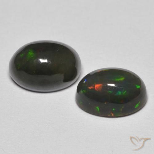 1.18 ctw Multicolor Opal Stones, Natural Opal in Oval Cabochon Shape for Sale