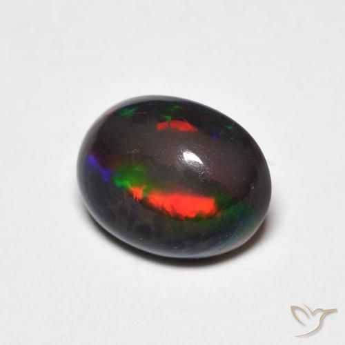 1.20 ct Multicolor Opal Stone, Natural Opal in Oval Cabochon Shape for Sale