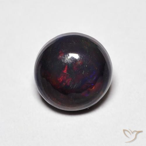 0.53 ct Multicolor Opal Stone, Natural Opal in Round Cabochon Shape for Sale