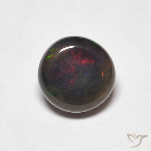 0.51ct Natural Multicolor Opal, Round, Opaque