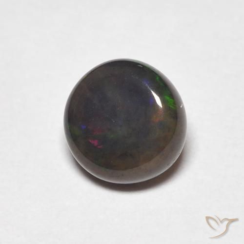 0.51 ct Multicolor Opal Stone, Natural Opal in Round Cabochon Shape for Sale