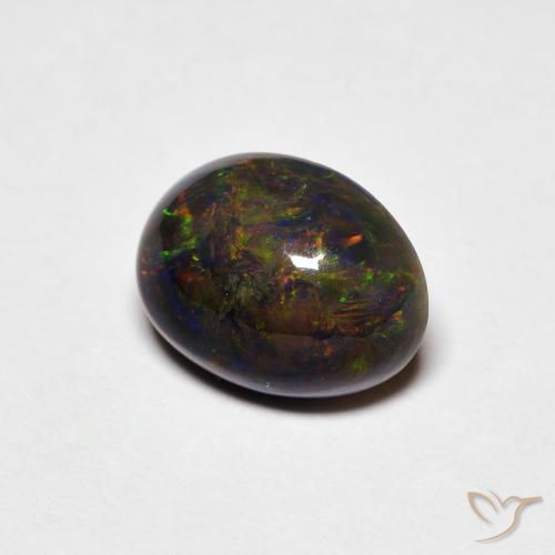 1.15 ct Multicolor Opal Stone, Natural Opal in Oval Cabochon Shape for Sale