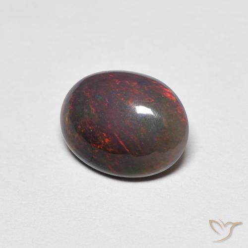 0.90 ct Multicolor Opal Stone, Natural Opal in Oval Cabochon Shape for Sale