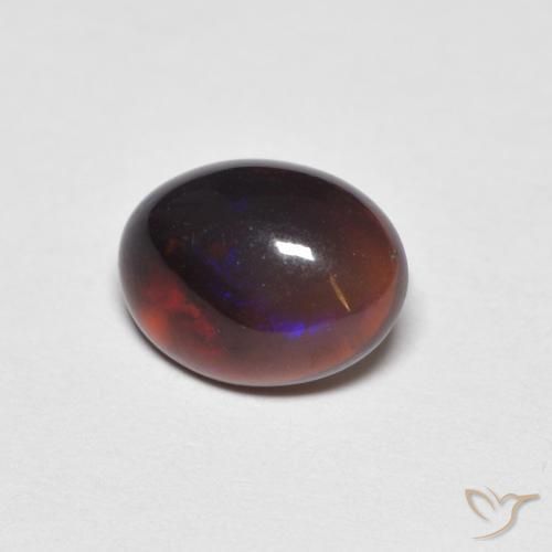 0.98 ct Multicolor Opal Stone, Natural Opal in Oval Cabochon Shape for Sale
