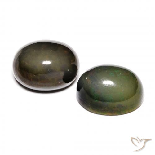 2.97 ctw Multicolor Opal Stones, Natural Opal in Oval Cabochon Shape for Sale