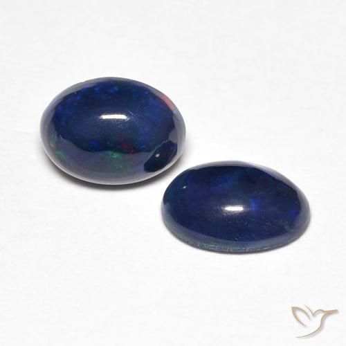 0.83 ctw Multicolor Opal Stones, Natural Opal in Oval Cabochon Shape for Sale