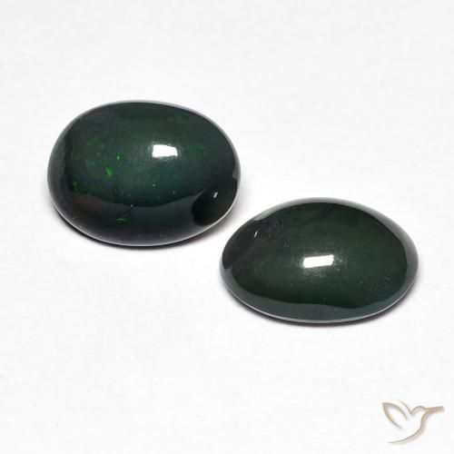 1.36 ctw Multicolor Opal Stones, Natural Opal in Oval Cabochon Shape for Sale