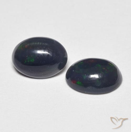 0.79 ctw Multicolor Opal Stones, Natural Opal in Oval Cabochon Shape for Sale
