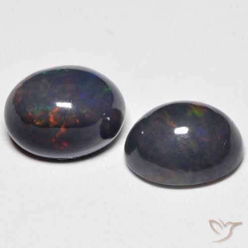 2.65 ctw Multicolor Opal Stones, Natural Opal in Oval Cabochon Shape for Sale