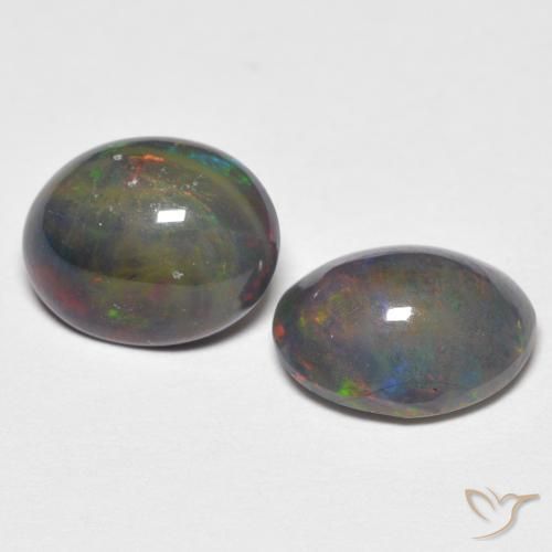 2.19 ctw Multicolor Opal Stones, Natural Opal in Oval Cabochon Shape for Sale