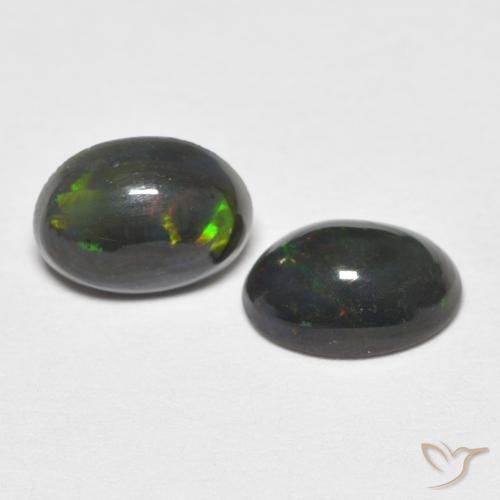 0.85 ctw Multicolor Opal Stones, Natural Opal in Oval Cabochon Shape for Sale