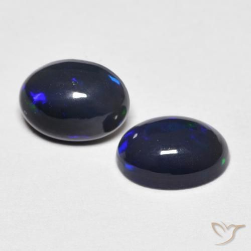 0.97 ctw Multicolor Opal Stones, Natural Opal in Oval Cabochon Shape for Sale
