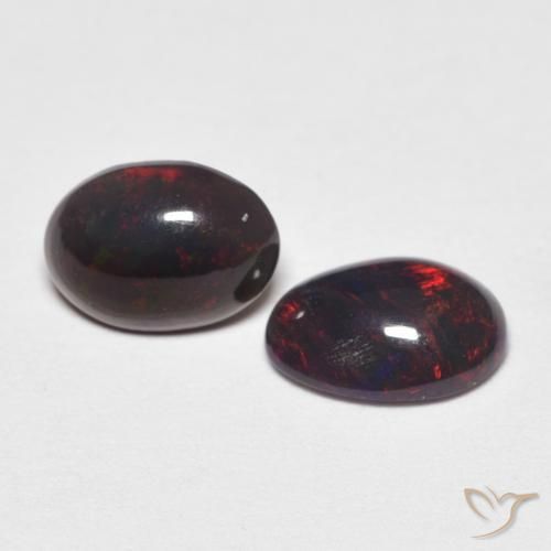 0.72 ctw Multicolor Opal Stones, Natural Opal in Oval Cabochon Shape for Sale