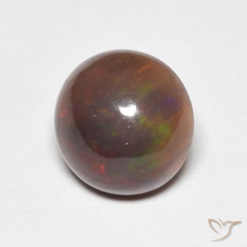 1.22 ct Multicolor Opal Stone, Natural Opal in Round Cabochon Shape for Sale
