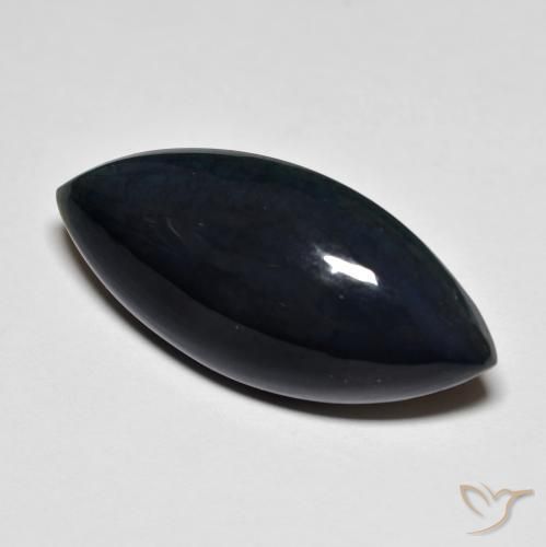 13.04 ct Black Opal Stone, Natural Opal in Marquise Cabochon Shape for Sale
